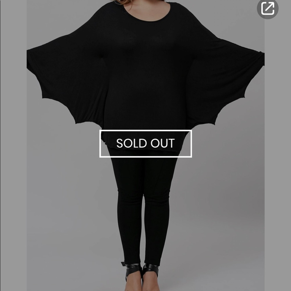 DressLily Halloween Bat Wing Tee